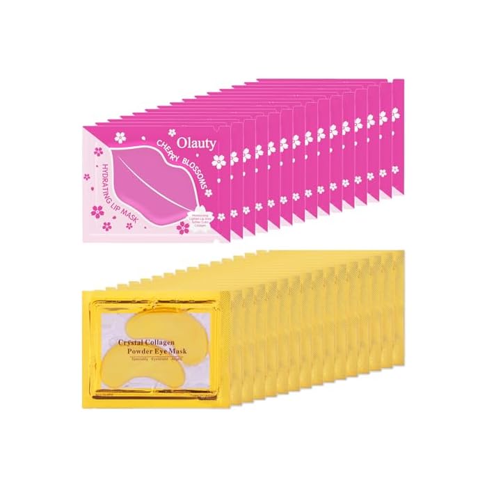 Eakroo 30 Pairs Lip Mask and Eye Mask, Hangover Kit Supplies, Under Eye Patches for Dark Circles, Face Masks Bulk, Hangover Patches, Hangover Relief, Eye Patches for Kids, Lip Mask Patches