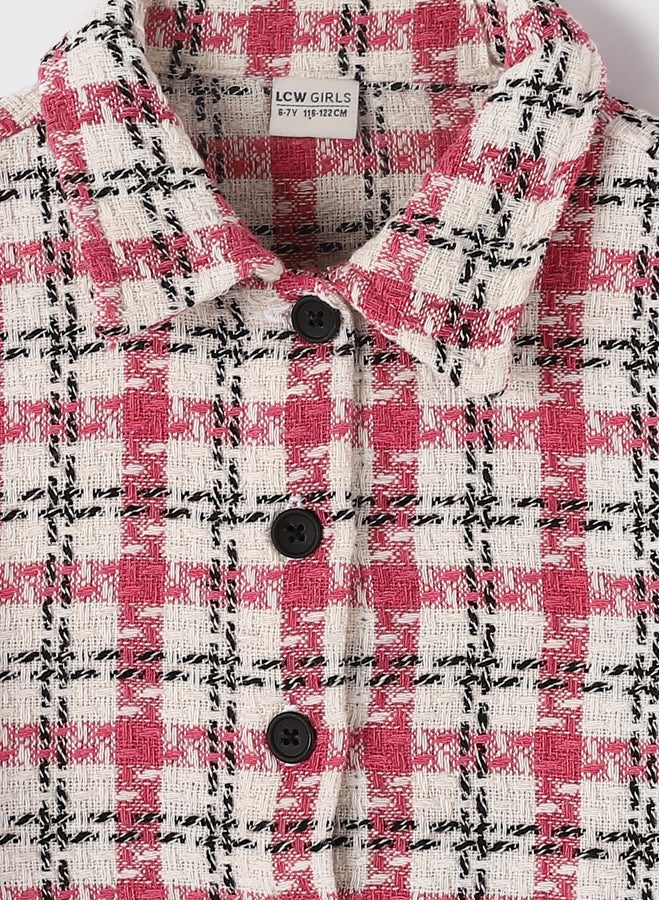 Plaid Long Sleeve Girl Shirt