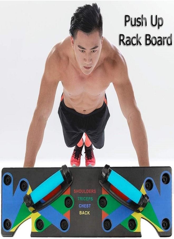 Generic Push Up Board 9 in 1 Home Workout Equipment Multi-Functional Pushup Bar System Fitness Floor Chest Muscle Exercise Professional Equipment Burn Fat Strength Training Arm Men & Women Weights  - Image 5