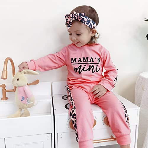 Yvowming Newborn Baby Girl Clothes Outfits Infant Hooded Sweatshirt Pants Headband Toddler Girl Clothing Set - Image 2