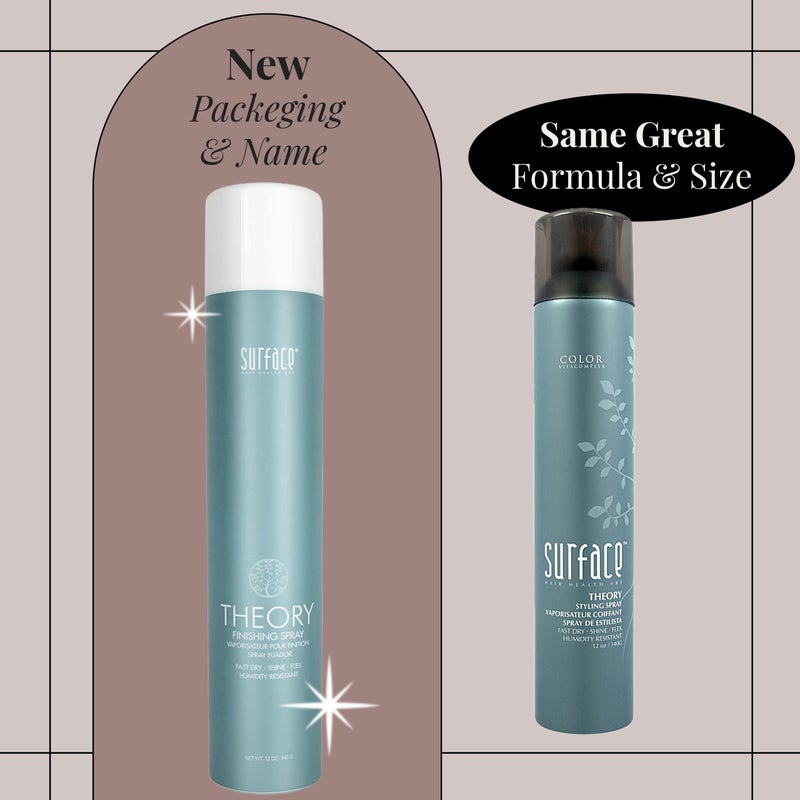 SURFACE Hair Theory Finishing Spray, Medium Hold Flexible Styling Hairspray - Thermal Protection with Medium Shine - Lasting Control, 12 Oz (Packaging may vary) - Image 2