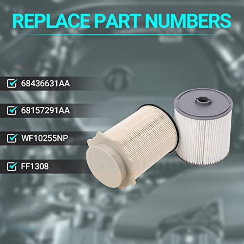 MNJWS 6.7L Cummins Fuel Filter Water Separetor Kit for 2019 2020 2021 2022 2023 2024 Dodge Ram 2500 3500 4500 5500 - Replace 68157291AA 68436631AA - Fuel Filter 6.7 Cummins Diesel - Image 3