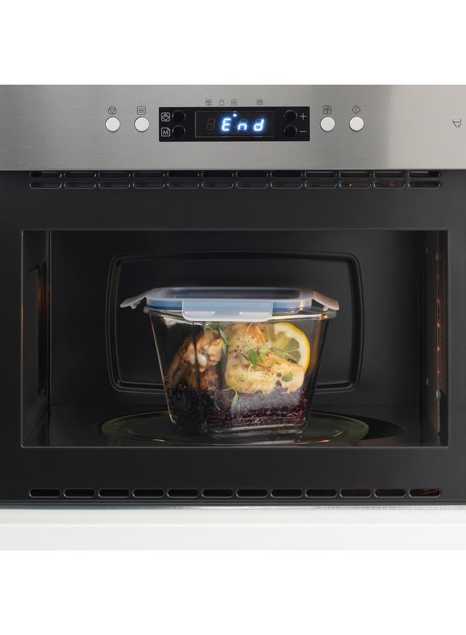 Zaboon Food Container With Lid, Square Glass/Plastic, 1.2 L - Image 4