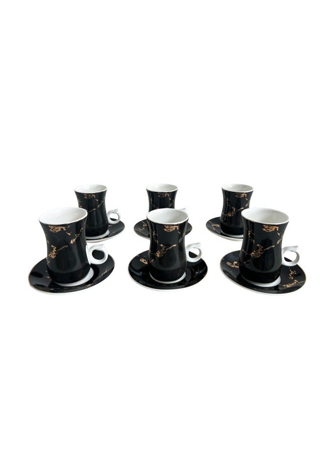 XIANGYU Coffee Mug Set Gift Box 6 Cup 6 Saucer - Image 1