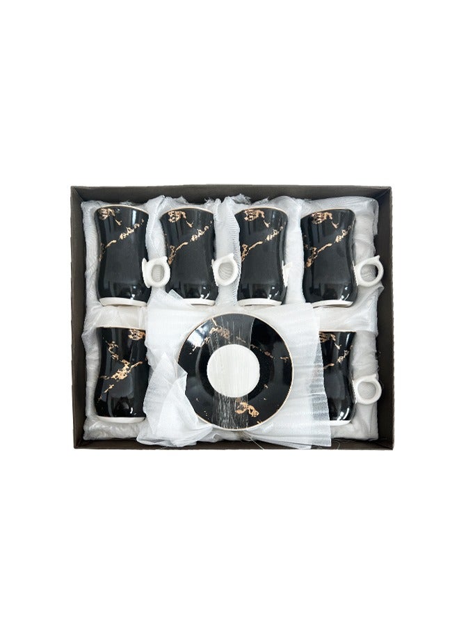 XIANGYU Coffee Mug Set Gift Box 6 Cup 6 Saucer - Image 3