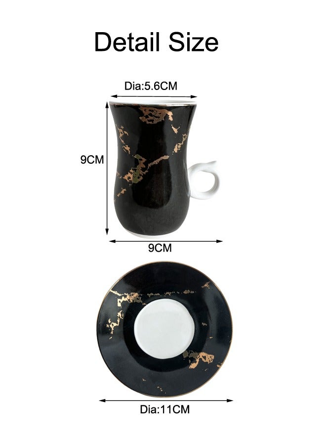 XIANGYU Coffee Mug Set Gift Box 6 Cup 6 Saucer - Image 2