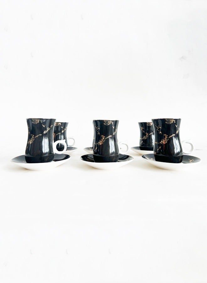 Coffee Mug Set Gift Box 6 Cup 6 Saucer