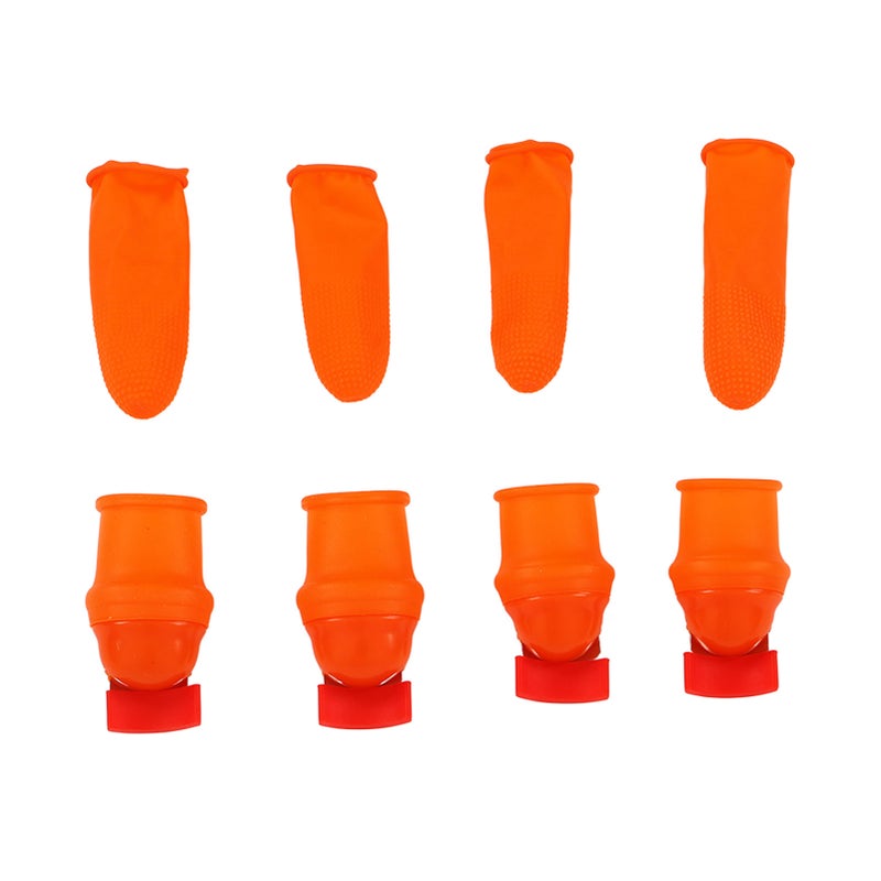 Silicone Thumb Knife Stainless Steel Thumb Knife Picker for Peel Pick Vegetables Pepper Beans Flat Knife - Image 5