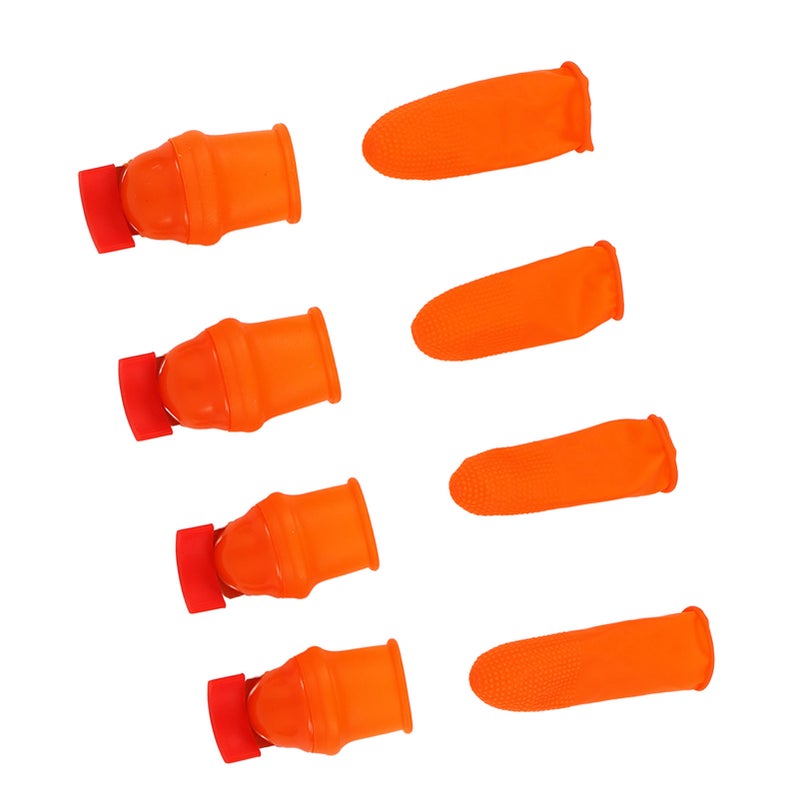 Silicone Thumb Knife Stainless Steel Thumb Knife Picker for Peel Pick Vegetables Pepper Beans Flat Knife - Image 4
