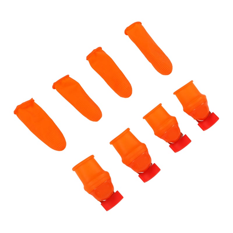 Silicone Thumb Knife Stainless Steel Thumb Knife Picker for Peel Pick Vegetables Pepper Beans Flat Knife - Image 3