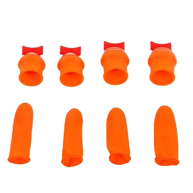 Silicone Thumb Knife Stainless Steel Thumb Knife Picker for Peel Pick Vegetables Pepper Beans Flat Knife - Image 1