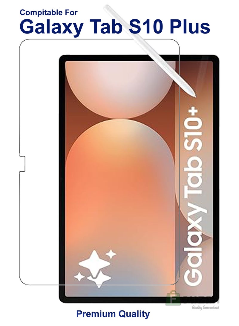 لجهاز سامسونج جالكسي تاب S10 بلس - واقي شاشة زجاجي - شفاف - Image 1