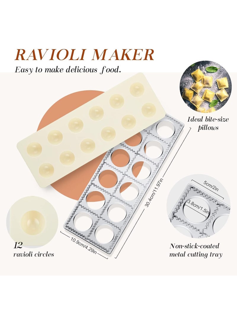 سوفام 6 مجموعات من قوالب الزلابية، و 12 فتحة من صنع الزلابية، ومصنعي الزلابية، و 12 فتحة، وصانع الزلابية، وطوابع من صنع المعكرونة للطوابع المصنوعة من أدوات صنع المعكرونة للفطائر الزلابية - Image 2