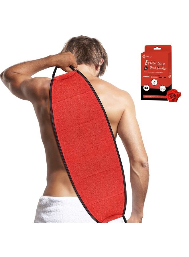 Evridwear Exfoliating Body Scrubber with Handles Back Washer Back Scrubber for Shower Bath Dry Skin Whole Body Deep Clean Men Women(Moderate) - Image 1