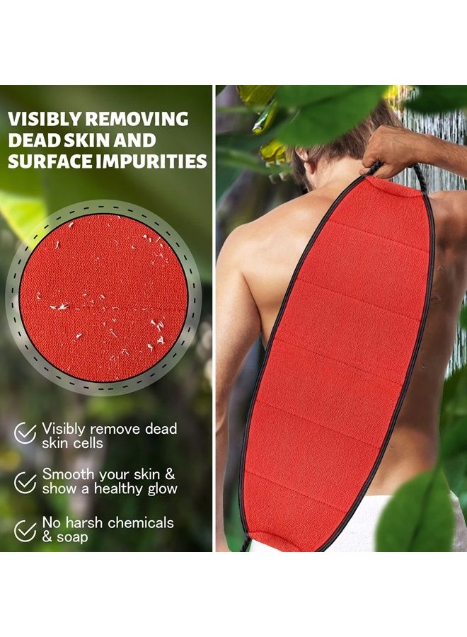 Evridwear Exfoliating Body Scrubber with Handles Back Washer Back Scrubber for Shower Bath Dry Skin Whole Body Deep Clean Men Women(Moderate) - Image 2