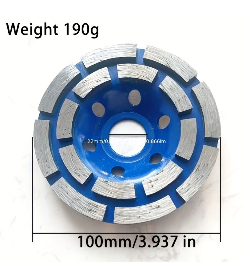 A 4 Inch Diamond Grinding Wheel 100mm 3.94in 1 Piece for Concrete Marble Cement Stone and Mixed Materials - Image 2