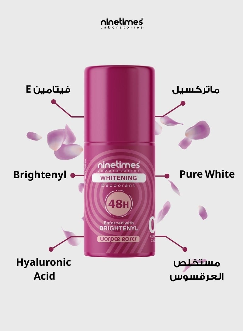 ninetimes Wonder Rose Whitening Deodorant 50ml - Image 3