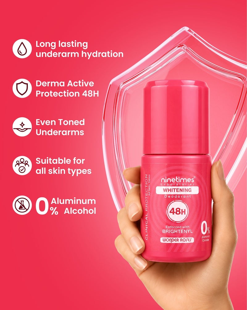 ninetimes Wonder Rose Whitening Deodorant 50ml - Image 3
