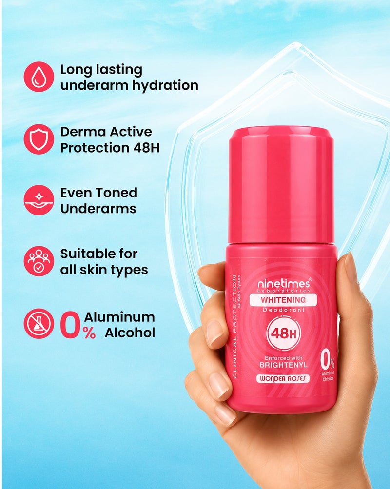 ninetimes Wonder Rose Whitening Deodorant 50ml - Image 2