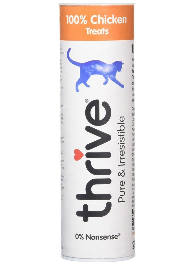 مكافآت Thrive Cat 100% Chicken Treats 25g (عبوة من 4 قطع)
