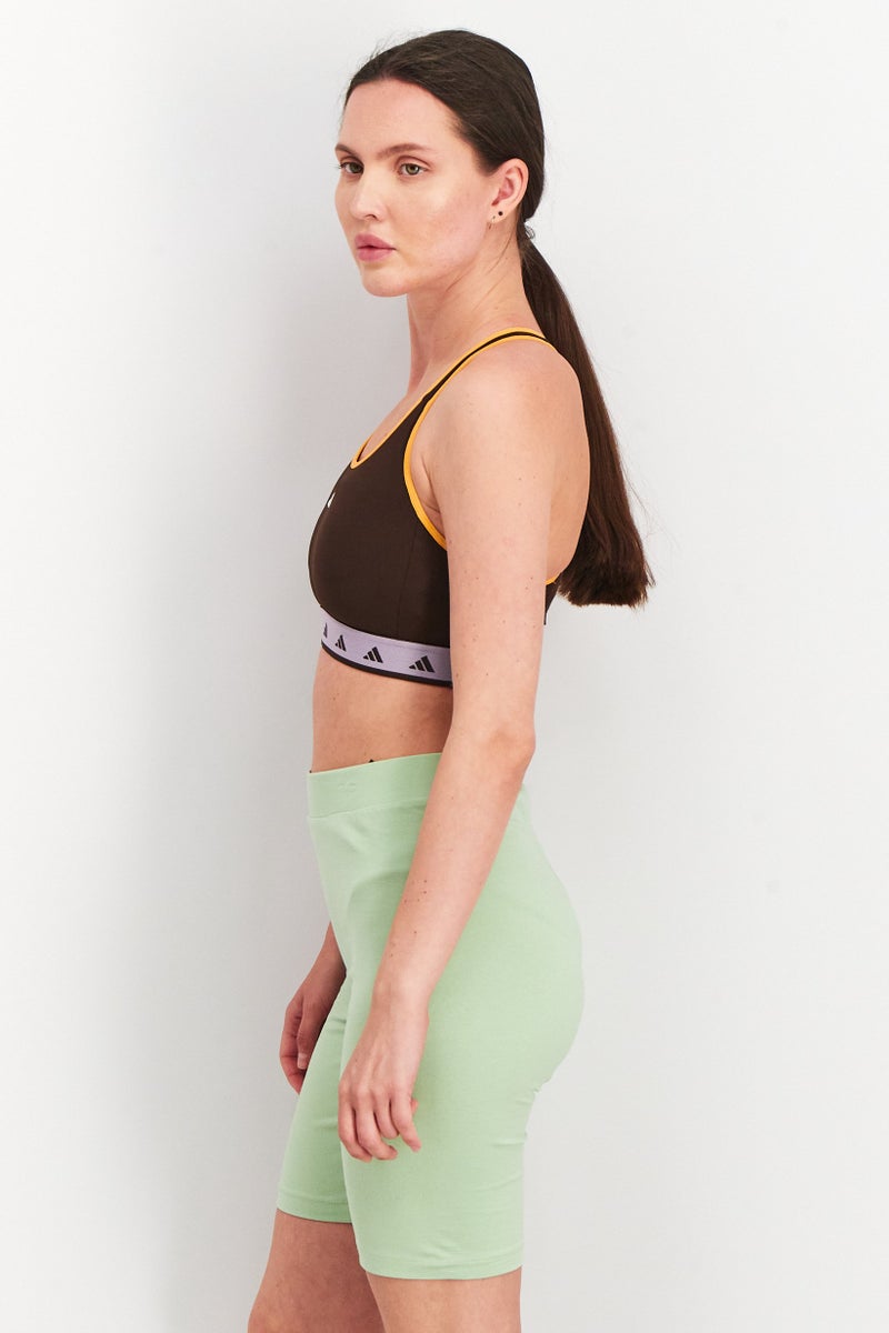 Adidas Women Padded Sports Bra, Brown - Image 2