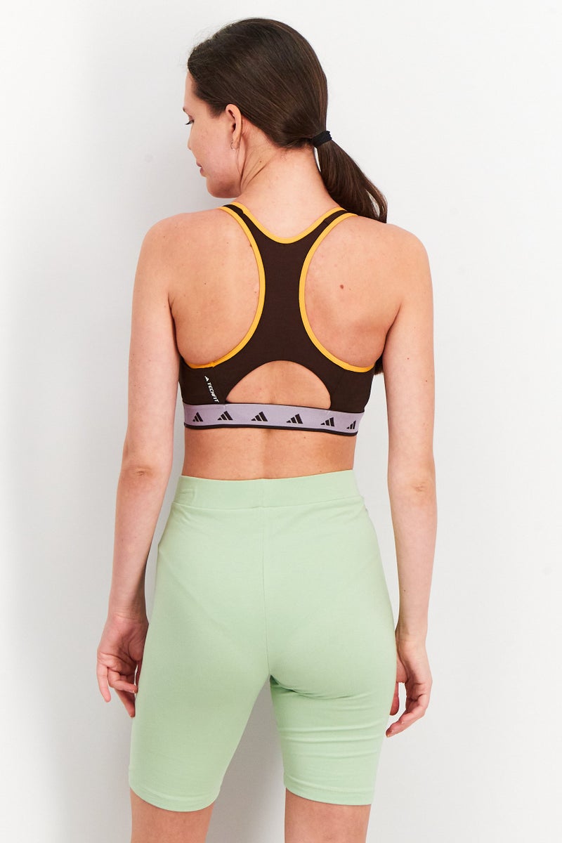 Adidas Women Padded Sports Bra, Brown - Image 4