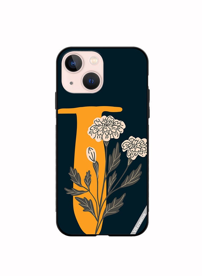 VR CREATIVE Protective Case Cover For Apple iPhone 14 Plus Alphabet T Design Multicolour - Image 1