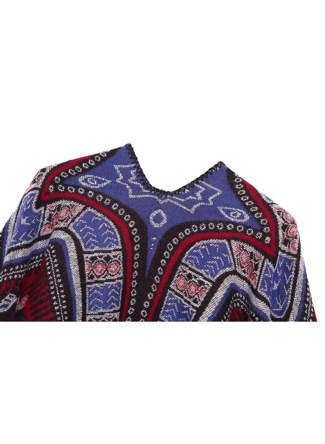 EXCHIC Women's Retro Shawl Wrap Open Front Poncho Cape Cardigan - Image 5