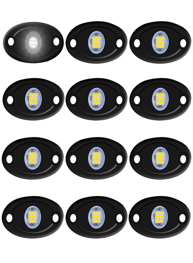 LY8 12 Pods White LED Rock Lights Neon Underglow Light for Car Truck ATV SUV Under Body Glow Light Trail Fender Lighting - Image 1