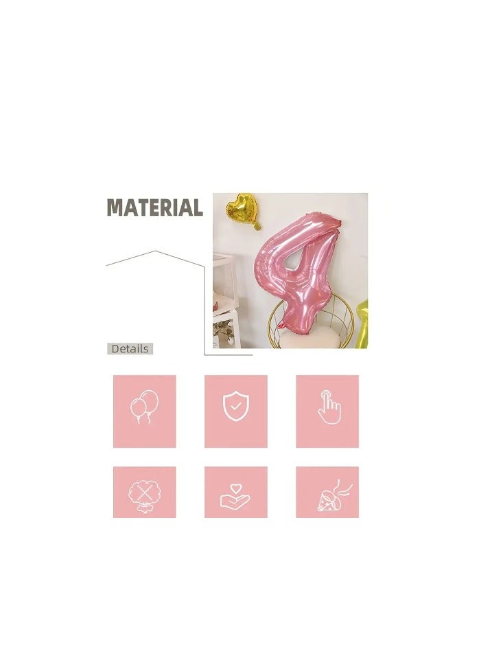 "THE GIFT FACTORY" 40" Birthday Party Balloon Candy Shape Crystal Jelly Number Balloon Pink Number 0 Balloon - Image 2