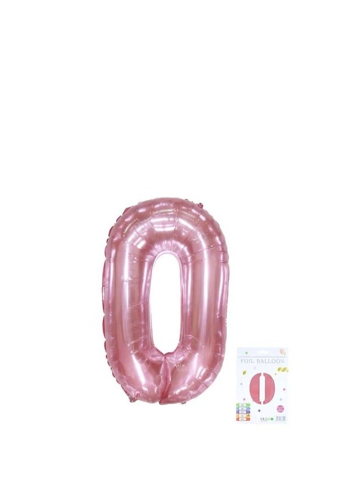 "THE GIFT FACTORY" 40" Birthday Party Balloon Candy Shape Crystal Jelly Number Balloon Pink Number 0 Balloon - Image 1