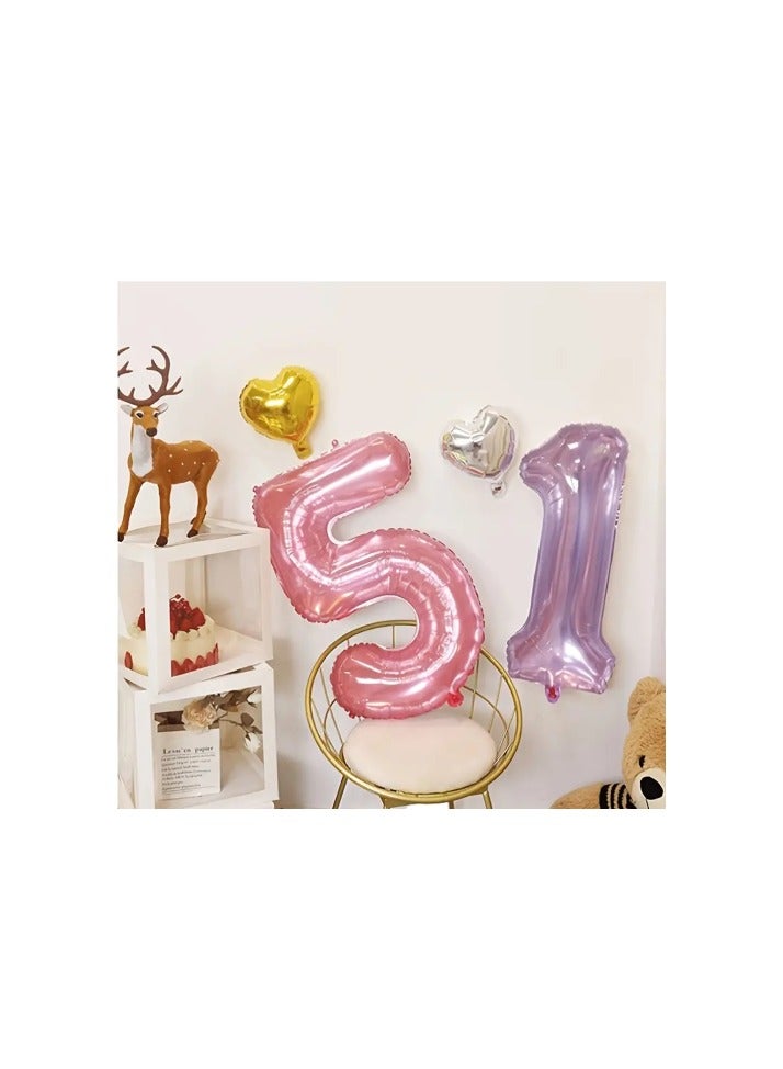 "THE GIFT FACTORY" 40" Birthday Party Balloon Candy Shape Crystal Jelly Number Balloon Pink Number 0 Balloon - Image 3