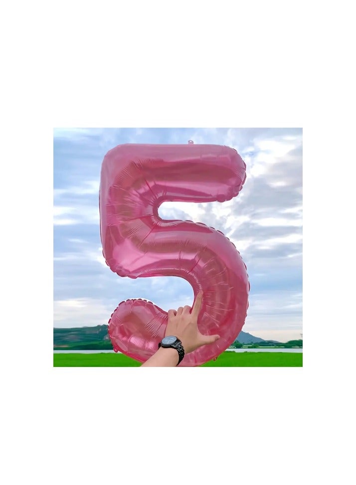 "THE GIFT FACTORY" 40" Birthday Party Balloon Candy Shape Crystal Jelly Number Balloon Pink Number 0 Balloon - Image 4