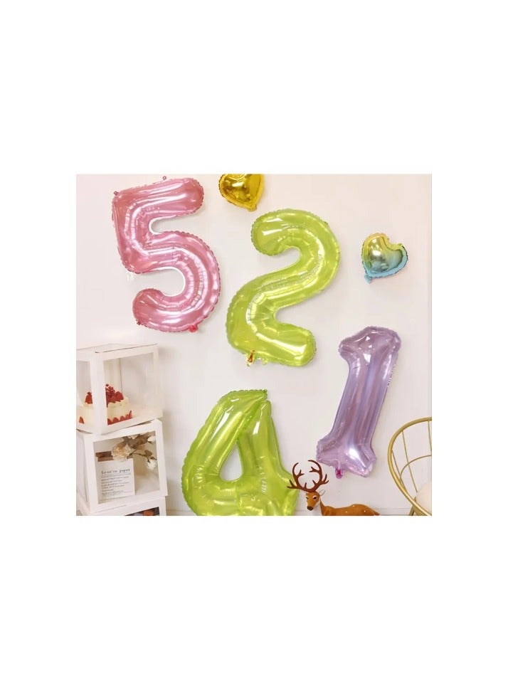 "THE GIFT FACTORY" 40" Birthday Party Balloon Candy Shape Crystal Jelly Number Balloon Pink Number 0 Balloon - Image 5