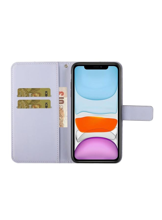 زبون جراب هاتف iPhone 13 من الجلد المنقوش بنمط عرقي - Image 5