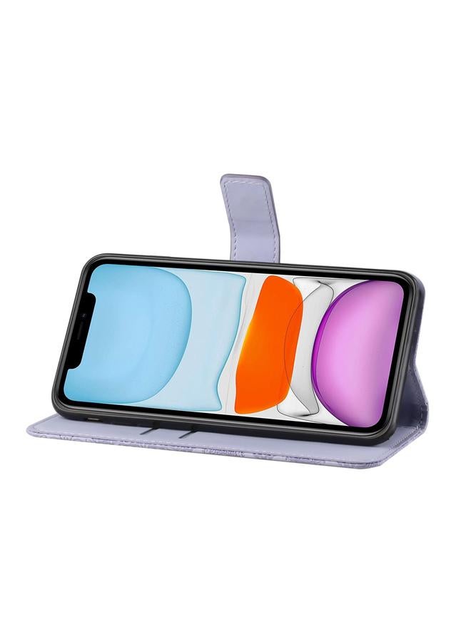 زبون جراب هاتف iPhone 13 من الجلد المنقوش بنمط عرقي - Image 4