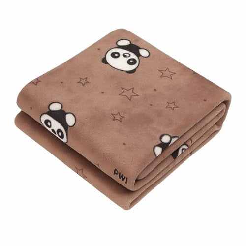 PWI Supersoft Baby Blanket Wrapper for Newborn | 30x40 inches | Lightweight AC Blanket for 0-2 Years | Ultra Soft & Skin-Friendly | Pack of 1-L Brown - Image 1
