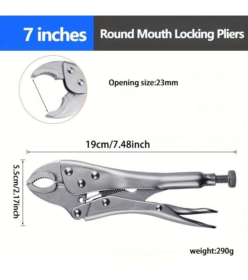 3pcs Heavy Duty Quick Locking Pliers Set 5 7 10 Inch Labor Saving Pipe Household Repair Tool - Image 4