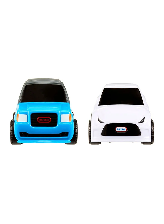little tikes My First Cars Crazy Fast Cars 2-Pack Electro Riders EV Electric Vehicle Themed Pullback Toy Car Vehicle Goes up to 50 Ft
