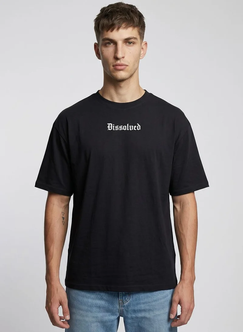 Dennis Lingo Men Black 100% Cotton Printed Regular Fit T-Shirt