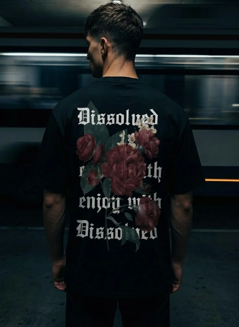 Dennis Lingo Men Black 100% Cotton Printed Regular Fit T-Shirt