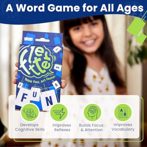 Binca Fletter Word Card Game - Fast-Paced Vocabulary Game for Kids & Family, Fun Educational and Quick Thinking Card Game, Gifts for Ages 8 and Up (2-4 Players) - Image 4