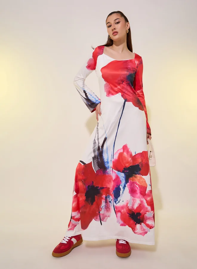 Take Two Floral Print Maxi Dress
