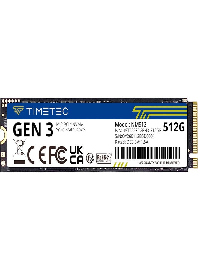 Timetec 512GB SSD NVMe PCIe Gen3x4 8Gb/s M.2 2280 3D NAND TLC 350TBW High Performance SLC Cache Read/Write Speed Up to 2,000/1,600 MB/s Internal Solid State Drive for PC Laptop and Desktop (512GB) - Image 1