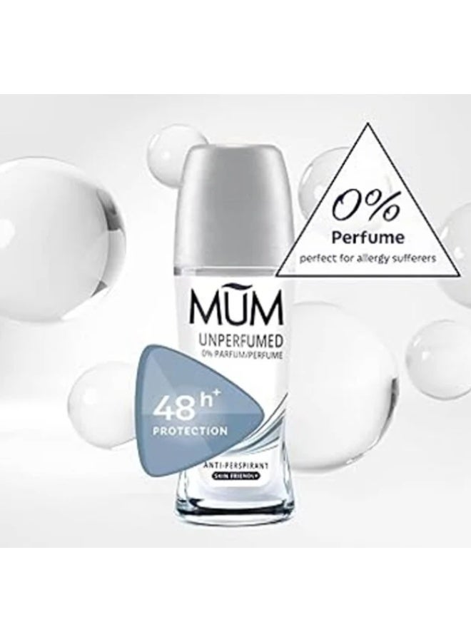 MUM Unscented Roll-On Deodorant 75ml - Image 2