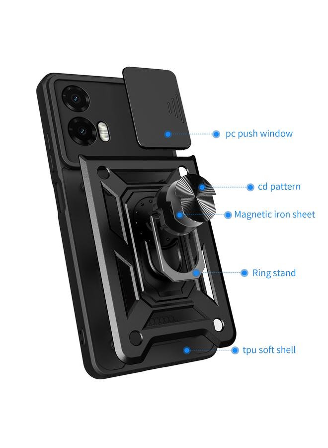 S-TOP Case For Motorola Moto G35 5G Global Sliding Camera Cover Design TPU Hybrid PC Phone Case - Image 3