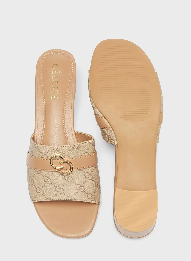 Celeste Single Strap Low Heel Sandals