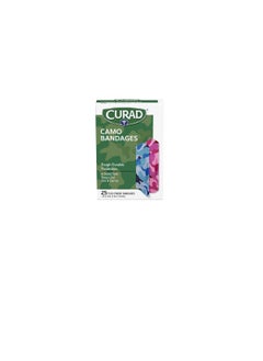 CURAD Curad Camouflage Pink and Blue Fabric Bandages, 25 Count (Pack of 6) 