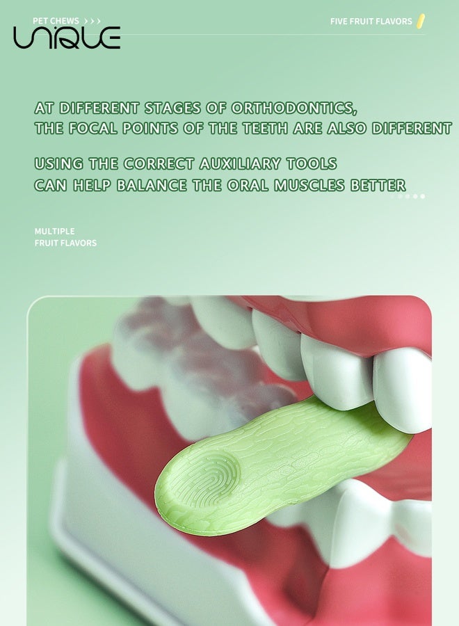 يونيك شوكولاتة مطاطية لتصحيح الأسنان Invisalign - عبوة 5 قطع على شكل فستق من السيليكون، وجبات خفيفة لأجهزة تقويم الأسنان، المثبتات (بدون طعم، مانغو، نعناع، خوخ، عنب)  - Image 4