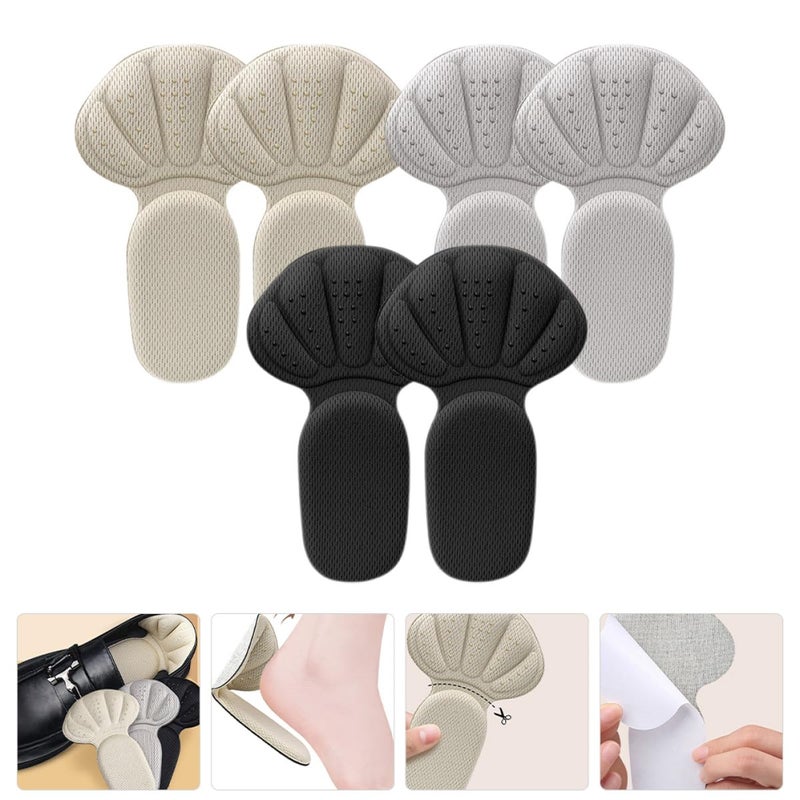 3 Pairs Anti Slip Gel Heel Cushions Self Adhesive Foot Protector For Men And Women - Image 3